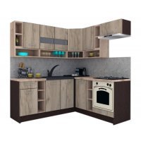 Bucatarie de Colt COSSY NEW 180-200 DR. Wenge / Decor K002
